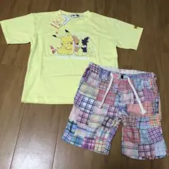 タグ付き　ポケモン　ピカチュウ　Tシャツ　半袖　140 おまけ中古半ズボン140