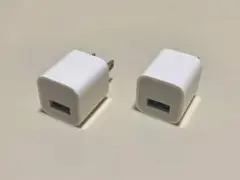 中古 2個 純正 Apple USB電源アダプタ 5V/1A A1385 充電器