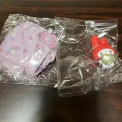 マイメロディー　ガチャガチャ　リボンチャーム きらめきバルーンフィギュア　2点