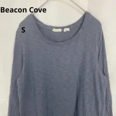 ビーコンコーブ◇ 長袖トップス　カットソー【S】シンプル　無地　ブルー　春秋服