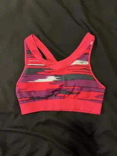 中古品　アシックス ストライプ クロスバックブラジャーM