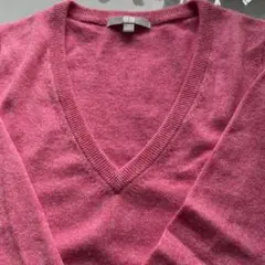 UNIQLO カシミヤピンク Vネック ニット M