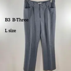 B'3 グレー スラックス レディース L ビジネス カジュアルa063③