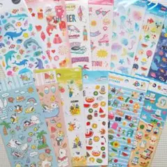 シートシール　13枚セット　(夏・サマー・100均・DAISO・Seria)