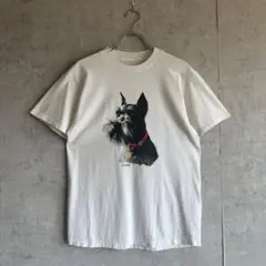 90s シュナウザー　犬　ビンテージ　tシャツ　メンズ　アニマル　希少