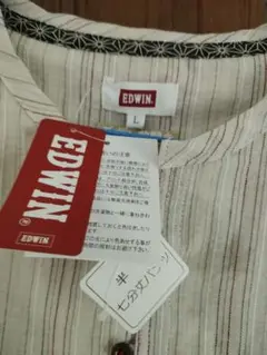 EDWIN 半袖シャツ Lサイズ ストライプ