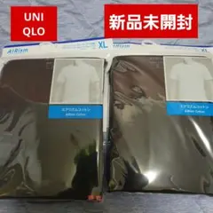 ★新品未開封★ユニクロエアリズムコットンクルーT半袖ブラックXLサイズ2点セット