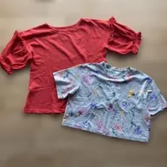 O&G フリル袖 赤 Tシャツ 150cm