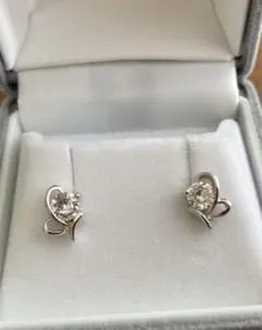 ハート ダイヤモンドピアス 王道