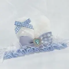 ヘッドドレス おまんじゅう ちびぐるみ ブルーロック ぱぺっと うさ耳 水色