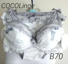 COCOLinge ねこ柄 ブラジャーショーツセット B70