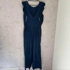 ローリーズファーム デニム フリル オールインワン M サロペット