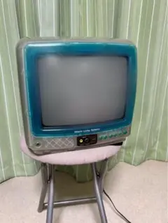 レトロ　ブラウン管テレビ　14型　スケルトン　青透明　おしゃれ レトロ ブラウン管テレビ 14型 スケルトン 青透明 おしゃれ