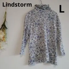 Lindstorm 【L】 2枚仕立て メロウ加工 7分袖シャツ 小花柄 シャツ