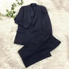 ネイビー系 ストライプ ビジネススーツ 上下セット AB6