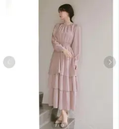 ハルヒロイン　ピンクティアードワンピース