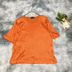 SEGUE M.O.A セグエエムオーエー (L) 半袖カットソー 夏 オレンジ