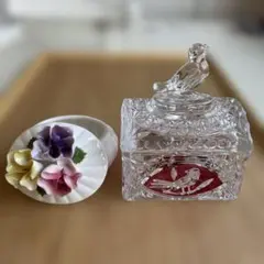 HOFBAUER クリスタル ジュエリーボックス／小物入 ドイツ製 おまけ付♡