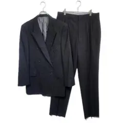 FULL MARK スーツセットアップ XL グレー ダブルボタン ストライプ