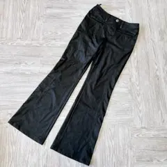 クリスモンテス【1】ブーツカットパンツ 黒 美シルエット フレアパンツ