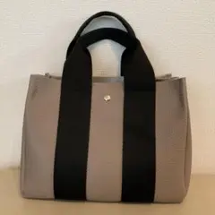 グレー 合成皮革 トートバッグ