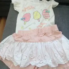 100cmＴシャツ＆キュロット新品