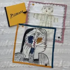 未使用　Pablo PICASSO ハンカチ2枚　パブロ・ピカソ　NYC USA