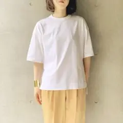 UNIQLO☆+J スーピマコットンオーバーサイズＴ（5分袖）ホワイト