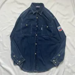 BLUE BLUE デニム シャツ 3 長袖 ワッペン