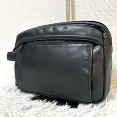 【未使用級✨二層/オールレザー】ポーター　セカンドバッグ　メンズ　本革　ブラック
