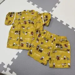 PEANUTS スヌーピー柄 甚平 80