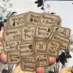 ハロウィンステッカー30piece コラージュ　ラッピング　インテリア