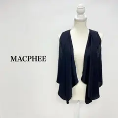 MACPHEE マカフィー ベスト ジレ ショート丈 日本製 ブラック 38