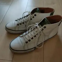 COACH ホワイト ハイカットスニーカー US9