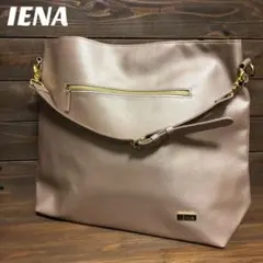 【イエナ】IENA ショルダーバッグ シンプル 合成皮革 ピンクゴールド