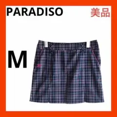 （美品）PARADISO パラディーゾ　ゴルフスカート　M ネイビー