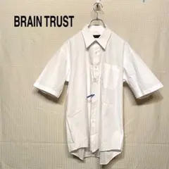 BRAIN TRUST ワイシャツ 半袖 レギュラーカラー前ボタン レギュラー丈