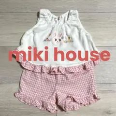 ミキハウス　セットアップ　ギンガムチェック