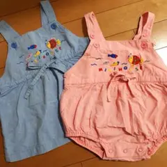 ミキハウス 80 85 ダルマオール ダルマロンパース