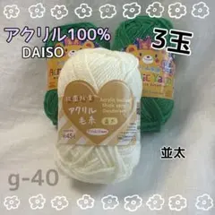 g-40 DAISO アクリル毛糸3玉セット