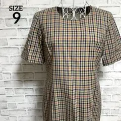 【DAKS】ダックス　ウール　チェック柄　マルチカラー　ワンピース