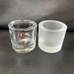 iittala イッタラ kiviキビ　キャンドルホルダー フロスト クリア