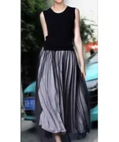 【極美品】LAUTRE COTE size S ドッキングシアーワンピース
