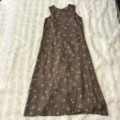 ロートレアモン　花柄ノースリーブロングワンピース　AラインLAUTREAMONT