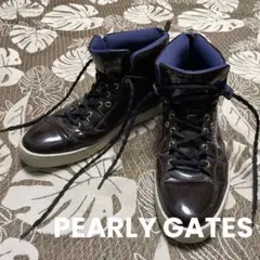PEARLY GATES(パーリーゲイツ)ゴルフシューズ ハイカット ブラウン