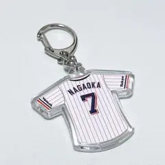 ヤクルトスワローズ　ユニホーム　長岡秀樹　キーホルダー