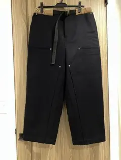 sacai ダブルニーメルトンパンツ ネイビー