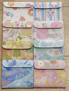 ハンドメイド 蛇腹ファイル ミニ アニマル柄 スイーツ柄 8個セット