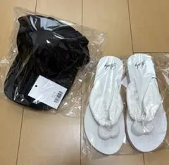 radyノベルティ　リボン付きキャップ　レースサンダル　新品