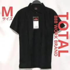 メンズ TOTAL ワーク ポロシャツ 半袖 M ブラック 黒
